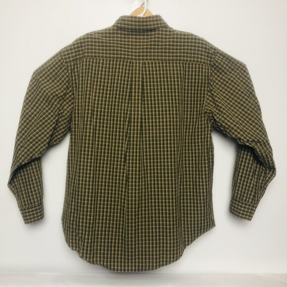 VTG Ralph Lauren Jeans Co Brown & Yellow Check L/S Ctn Btn Down Mens Sz Large L - Picture 4 of 5